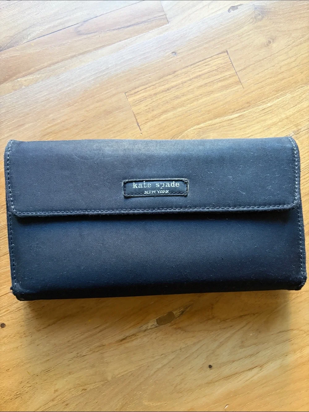 kate spade Black Foldover Continental Wallet